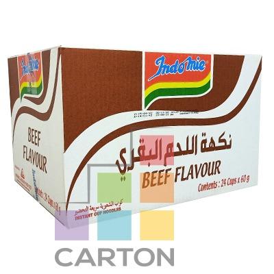 INDOMIE CUP NOODLE BEEF FLAVOUR 24*60GM